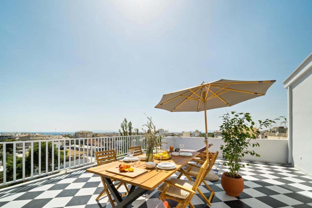Luxurious Apartment With Big Sea View Terrace - Central Location アテネ エクステリア 写真