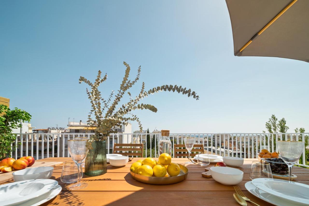 Luxurious Apartment With Big Sea View Terrace - Central Location アテネ エクステリア 写真