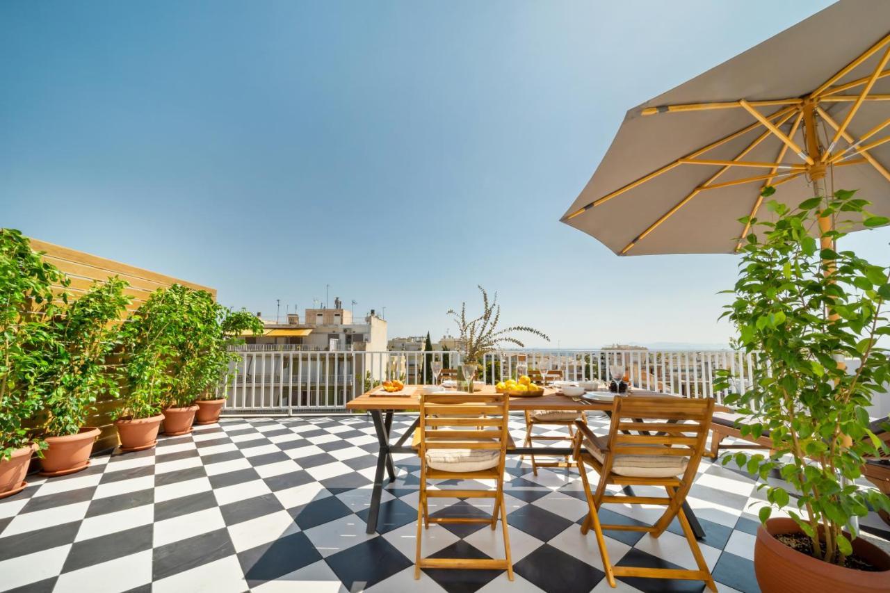 Luxurious Apartment With Big Sea View Terrace - Central Location アテネ エクステリア 写真